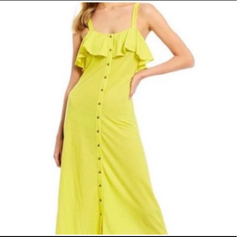 Gianni bini, lime green linen dress. Perfect for summer